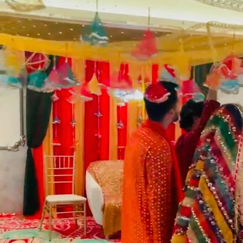 Bridal Entry dopata for Mehndi event