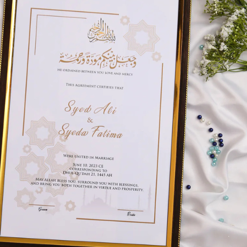 Anmol Custom Nikah Frame