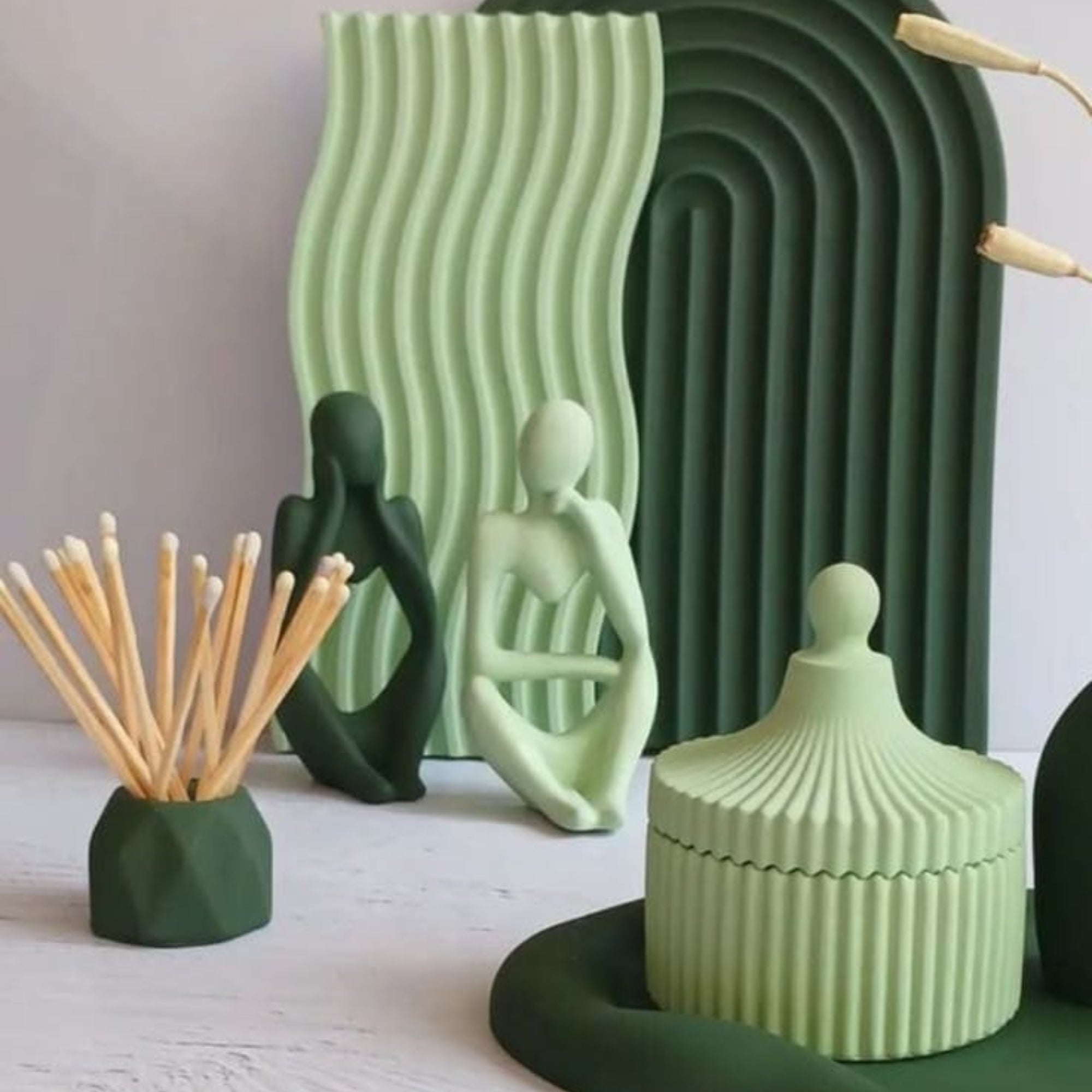 Sage Serenity Sculpture & Tray