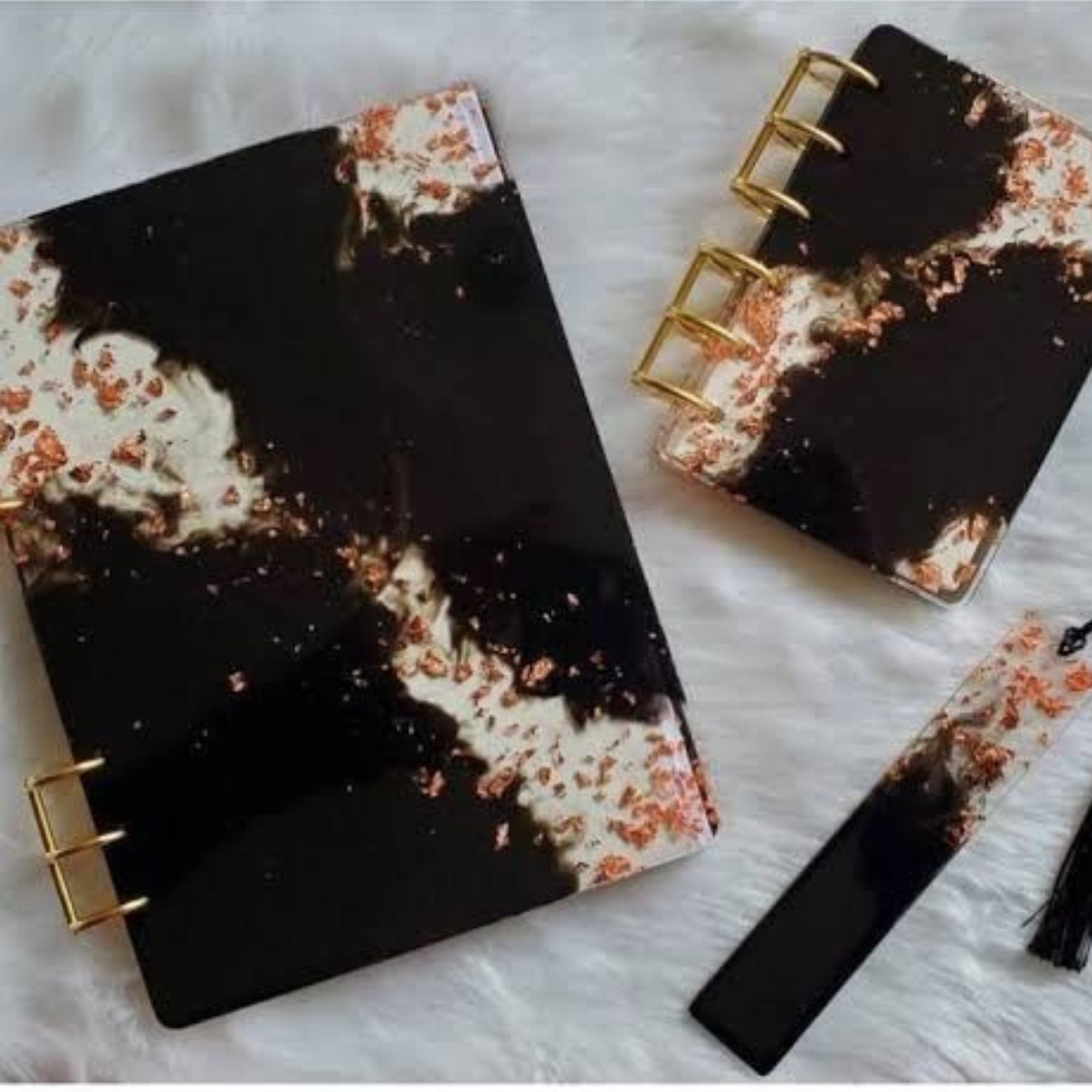 Amethyst Marble Resin Journal & Pen Set